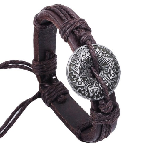 Retro Vintage Real Genuine Leather Cowhide Bracelets QNW104657