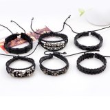 Geniune Leather Woven String Bracelet Bracelets QNW404556