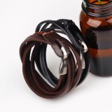 Exquisite and Simple Multi-Layer Leather Men's Bracelet Bracelets QNW223849