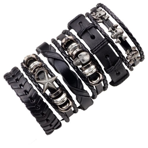 Geniune Leather Woven String Bracelet Bracelets QNW404556