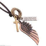 Fashion Punk Angel Wings Feather /Cross/Circle Pendant Necklaces QNN305566