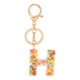 Cute Letter Keychains for Women Girl English Initial Acrylic Key Chain Ring