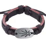 Rasta Jamaica Reggae Leather Bracelet Bracelets QNW101425