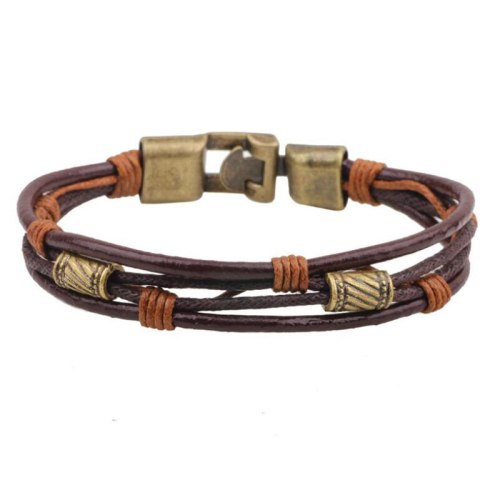 Multi Layer Rope Chain Leather Bracelet Bracelets QNW218293