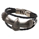 Genuine Leather Wrap Animal Hawk Bracelet Bracelets QNW216374