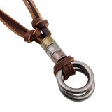 Genuine Leather Necklaces Men Rope Chain Long Necklaces QNN106677