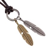 Vintage Sweater Chain Men's Unisex Feather Necklaces QNN106879