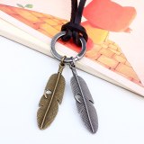 Vintage Sweater Chain Men's Unisex Feather Necklaces QNN106879