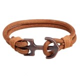 Antique Handmade Leather Rope Alloy Anchor Bracelet Bracelets QNW2196107