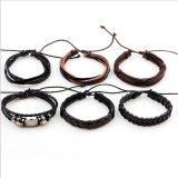 Fashion Braided Handmade Rope Wrap Punk Bracelets QNW406273