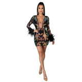 Fashion Ostrich  Party Dress Dresses 874152