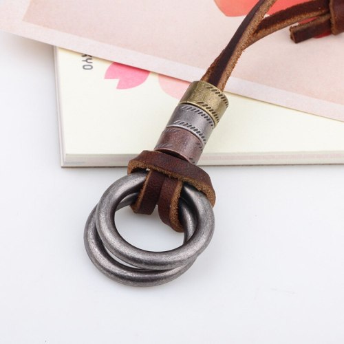 Genuine Leather Necklaces Men Rope Chain Long Necklaces QNN106677