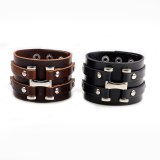 Fashion Punk Leather  Men Bracelet Bracelets QNW220718