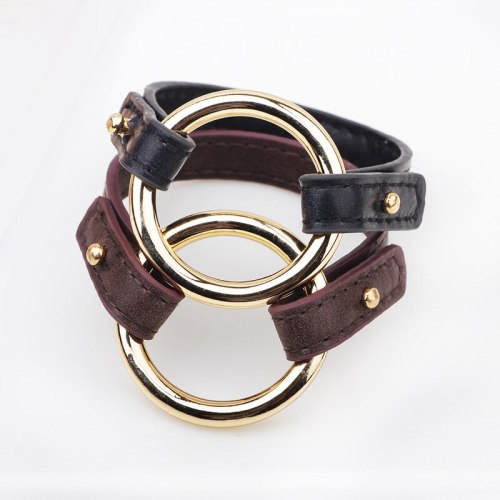 Leather Rope and Gold Bracelet Trendy  Chain & Link Bracelets QNW21991010