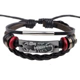 Fashion Leather Alloy Scorpion Adjustable Woven Bracelet Bracelets QNW227889