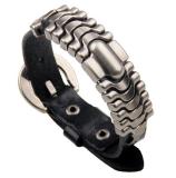 Leather Bracelet For Men With Stainless Steel Bracelets QNW224354