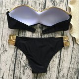 Women Push Up Paded Bikinis Bronzing Solid Swimsuit Swimsuits 861122