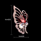 Beauty Butterfly Brooch Rhinestone Alloy Pins Women's Clothing with Classical Elegant Pins B000516