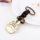 Antique Bronze Metal Leather Doll Key Chain Keyrings K003445