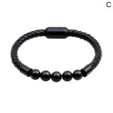 Women Men's Braided Leather Bracelet Bracelets QNW2409110