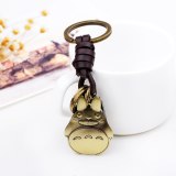 Antique Bronze Metal Leather Doll Key Chain Keyrings K003445