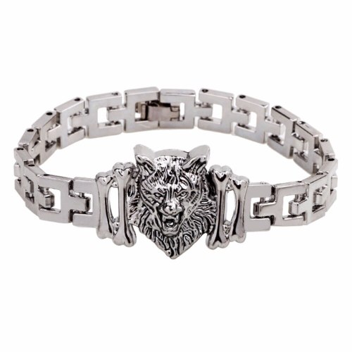 Men Classic Animal Roaring King of Lion Bracelet Bracelets QNW612334