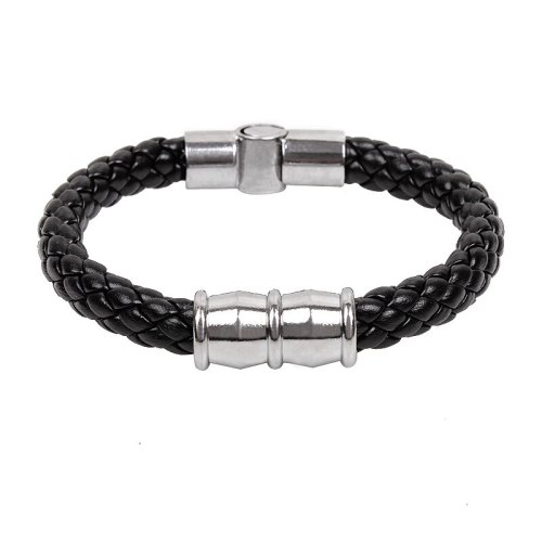 Handmade Round Snake Woven Leather Bracelet Bracelets QNW607384
