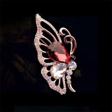 Beauty Butterfly Brooch Rhinestone Alloy Pins Women's Clothing with Classical Elegant Pins B000516