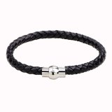 Magnet Clasp Weave Leather Rope Brecelet Genuine Leather Bracelets QNW2309110