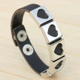Stainless Steel Heart Charms Braided Leather Women Bracelet Bracelets QNW106576