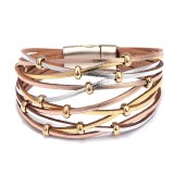 Layer Wind Leather Wristband Wide Wrap Bracelet Bracelets QNW255061