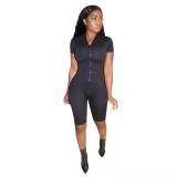 Women Short Sleeves V -Neck Bodysuits Bodysuit Outfit Outfits FE08697