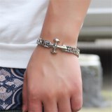 Cross Charm Prayer Link Wrist Bracelet Bracelets QNW6129310
