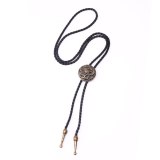 Ethnic Style Men Women Bolo Tie Silver Chinese Dragon Necklaces QNN107586