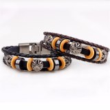 Druzy Punk Style Metal Button Wrap Bracelet Bracelets QNW218798