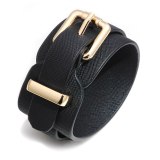 New Fashion Simple Wide Leather Bracelet  Bracelets QNW251425