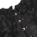Sexy Gothic Corset Top With Dress Overbust Victorian Corsets 210617