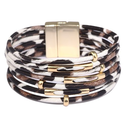Fashion Leopard Leather Bracelet Bracelets QNW260718
