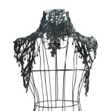 Black Sequined Floral Lace With Beading Party Shoulder Chain Chains L02233