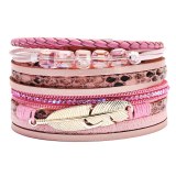 Handmade Boho Multilayer Genuine Leather Rope Bracelet Bracelets QNW255162