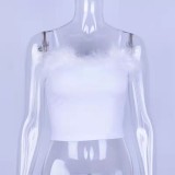 Sexy Women Sleeveless Cami Tank Vest Crop Tops T7C013445