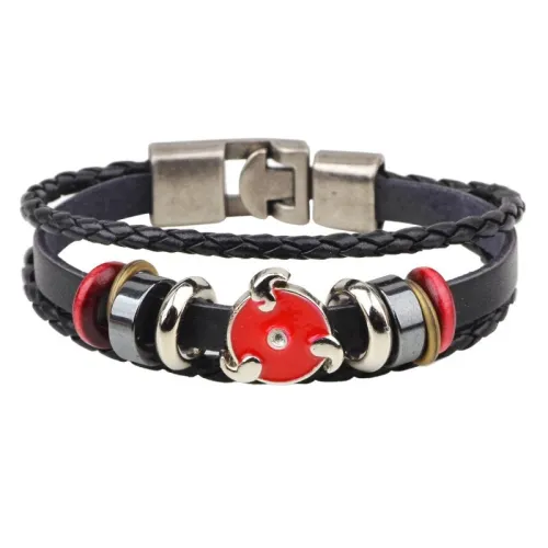 Anime Naruto Leather Men Multilayer Bracelets QNW217788