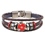 Anime Naruto Leather Men Multilayer Bracelets QNW217788