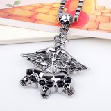 Charms steampunk Skull long Pendant Necklaces QNN7501829