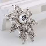 Fashion Rhinestone Brooch Pins Elegant Flower Crystal Brooches B002738
