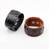 Fashion Wide Leather Woven Adjustable Bracelet Bracelets QNW236879