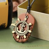 Fashion Vintage Leather Necklace Pendant Jewelry Long Necklaces QNN804051