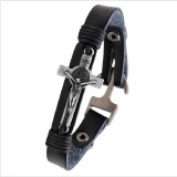 New Design Retro Wind Jesus Genuine Leather Alloy Bracelets QNW225566