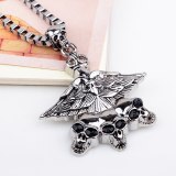 Charms steampunk Skull long Pendant Necklaces QNN7501829