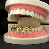 New Style Dental Grills Septum Metal Fake Septum Trendy Gold Tooth Sockets BESYT02536